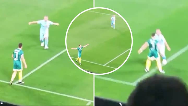 Cristiano Ronaldo Scores In Charity Match And Opposition Player Joins In For His ‘Sí’ Celebration
