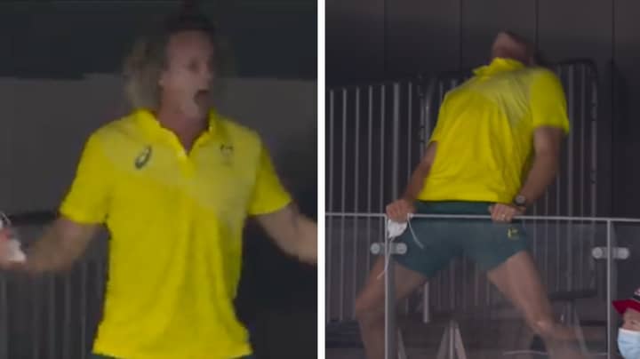 Ariarne Titmus' Coach Goes Viral For Complete Meltdown During Gold Medal Celebrations