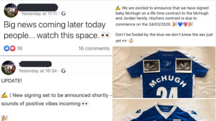 Man Announces Baby Reveal Like A Transfer Deadline Day Signing 