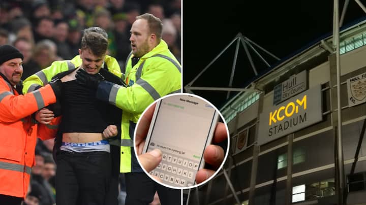 Football Fan Nearly Thrown Out Of Stadium For Texting By 'Undercover Security Guard'