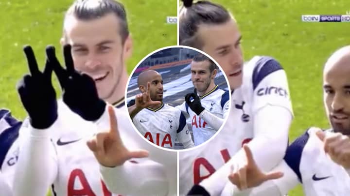 Gareth Bale's Priceless Reaction To Lucas Moura Trying To Get Involved With He And Heung-Min Son's Celebration