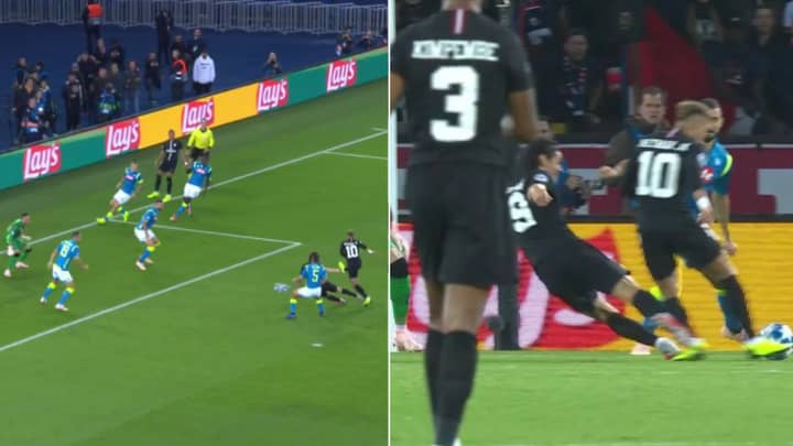 Edinson Cavani Genuinely Stops Neymar From Scoring With Slide Tackle In First Minute 