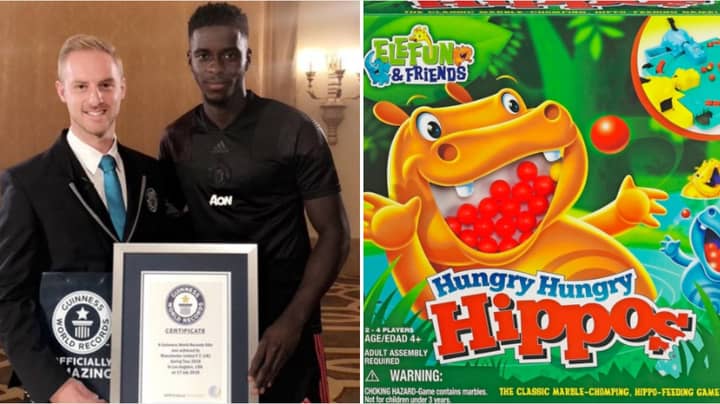 Manchester United Youngster Axel Tuanzebe Breaks Hungry Hippos Guinness World Record