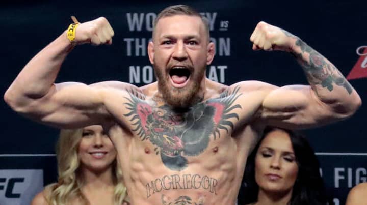 Conor McGregor Has A Massive Mural Of Him Knocking Out Floyd Mayweather In His Gym
