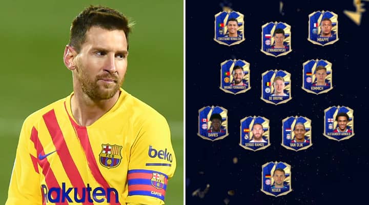 Lionel Messi Misses Out On FIFA Team Of The Year's Starting XI For The First Time Ever