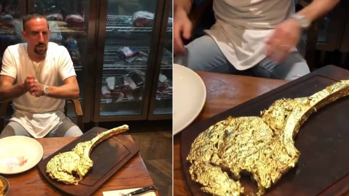 Franck Ribery Criticised For Buying £1,000 Steak Covered In Gold, He Responds In Outrageous Fashion