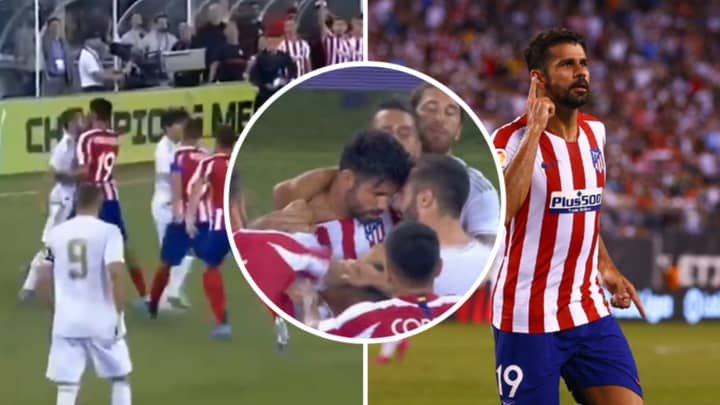 Diego Costa Scores Four And Gets Sent Off For Sparking 22-Man Brawl in 10-Goal Thriller Against Real Madrid