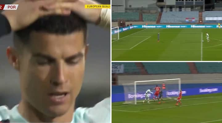 Cristiano Ronaldo Squanders Goalscoring Chance After Failing To Beat Luxembourg Goalkeeper TWICE In One-On-One Battle