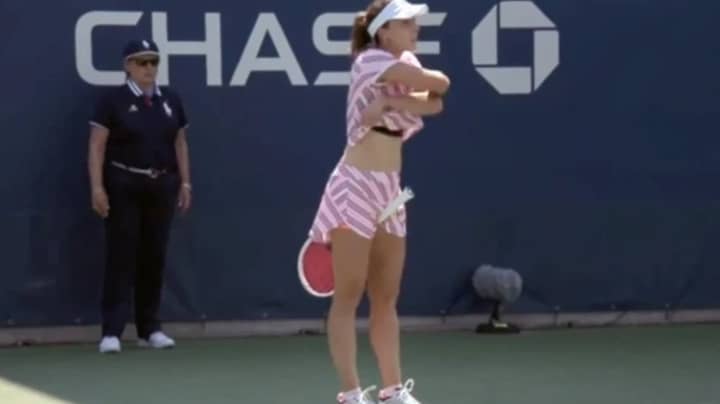 Female Tennis Player Is Punished For Taking Off Shirt During US Open 