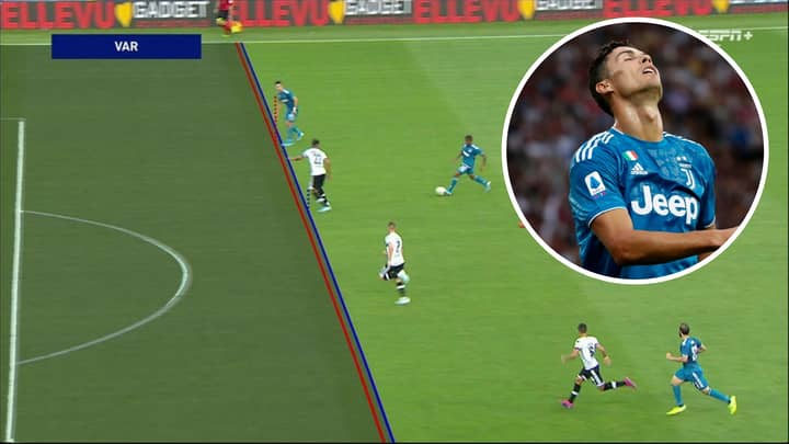 Cristiano Ronaldo Denied First Goal Of The Season After VAR Ruled His Head Offside