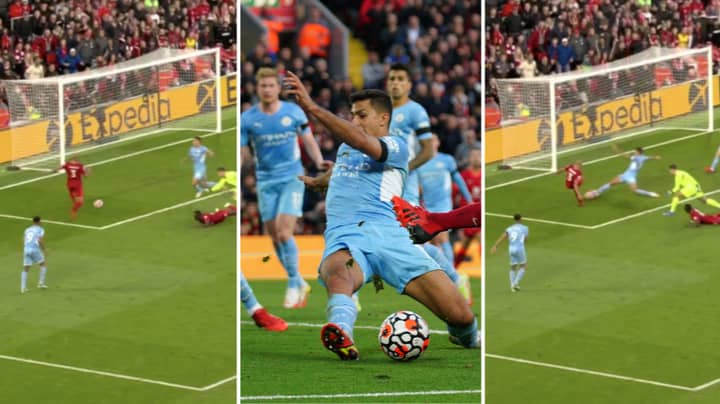 Manchester City's Rodri Produced Incredible Goal-Saving Block Against Liverpool And It's Next Level 