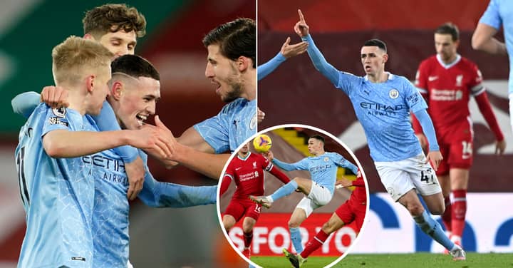 Phil Foden Crowns 'Man Of The Match' Display Against Liverpool With Wonder-Goal