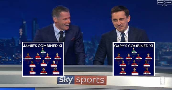 Jamie Carragher Mocks Gary Neville’s Combined Manchester United-Liverpool XI For One Player Choice