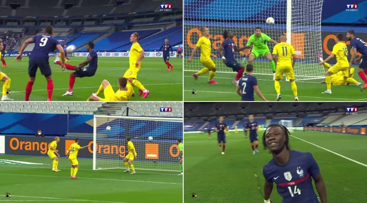 17-Year-Old Eduardo Camavinga Scores Insane Overhead Kick In First Start For France