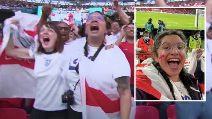 Woman Sacked For Pulling A Sickie And Being Caught On TV At Wembley For England Vs Denmark