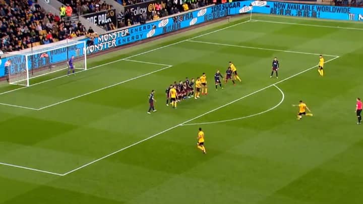 Wolves' Ruben Neves Scores Stunning Free-Kick Against Arsenal 