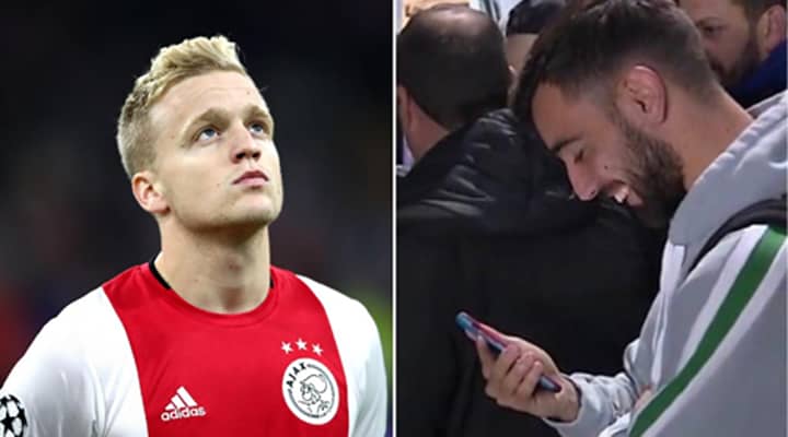 Bruno Fernandes Reacts To Man Utd Agreeing Personal Terms With Donny Van De Beek