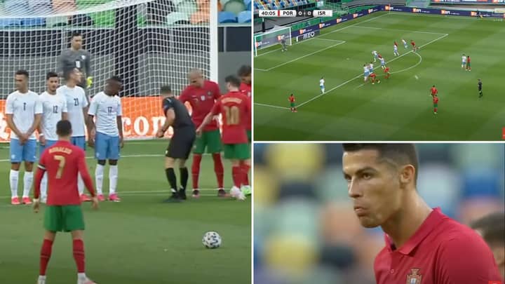 Cristiano Ronaldo Brutally Mocked For 'Worst Free-Kick' Of His Entire Career During Portugal vs Israel
