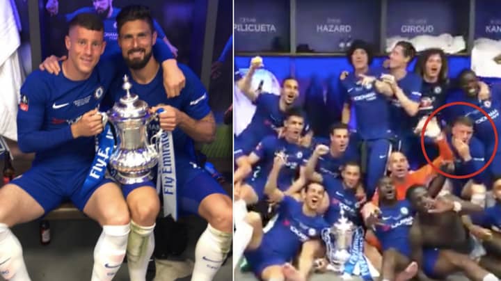 Ross Barkley Did A John Terry During Chelsea's FA Cup Final Celebrations
