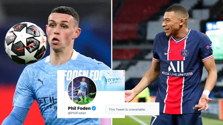 Phil Foden 'Left Furious' After His Own Twitter Account Posts Image Calling Out Kylian Mbappe Without His Permission
