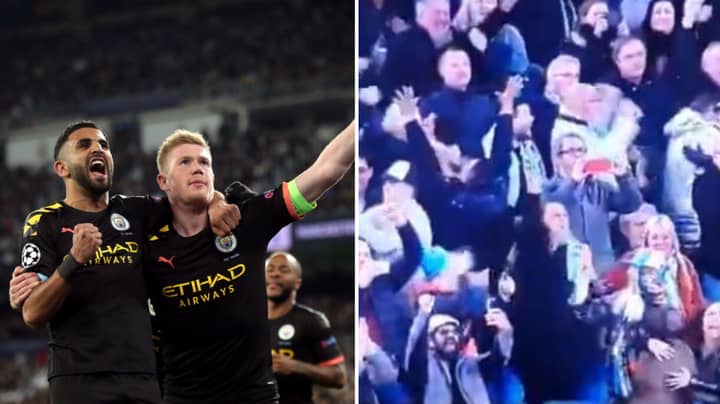 Manchester City Fans Mocked For 'Scenes' In Away End After Kevin De Bruyne Penalty