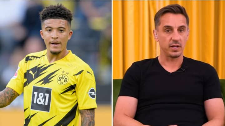 Gary Neville Says Manchester United's Pursuit Of Jadon Sancho Is 'Embarrassing'