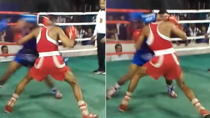 Indian Boxing Fight Ends In Amazing 'Double Knockout'