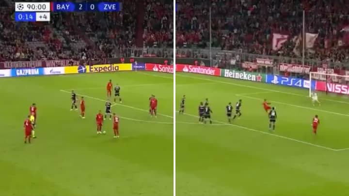 Thiago Pulled Off Cheeky ‘No-Look’ Free-Kick Assist For Thomas Muller To Score Bayern Munich's Third Goal