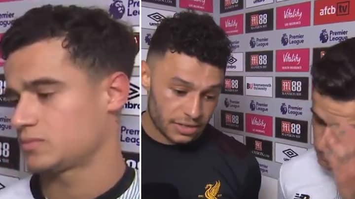 Alex Oxlade-Chamberlain Interrupts Reporter To Help A Struggling Philippe Coutinho 