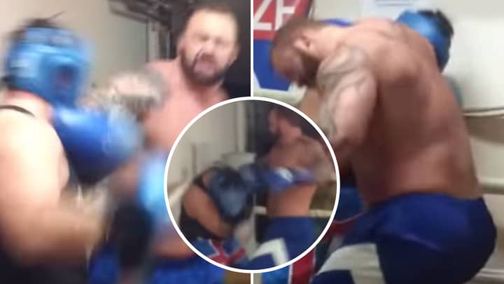 Game Of Thrones' 'The Mountain' Relentlessly 'Mauls' Opponent During Sparring Session