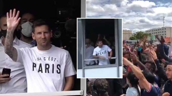 Lionel Messi Lands In Paris And Greets Thousands Of PSG Fans In Crazy Scenes 