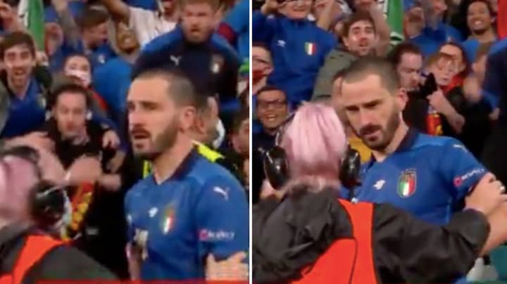 The Incredible Moment Steward Thought Leonardo Bonucci Was A Fan And Grabbed Him