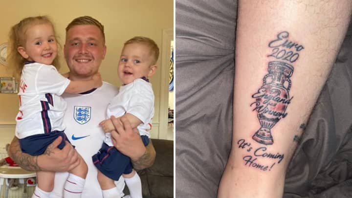 England Fan Has Already Got Euro 2020 Winners Tattoo Ahead Of Final Against Italy