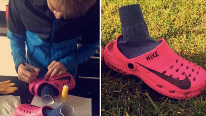 Sunday League Player Has Created A Pair Of 'Crocfly' Football Boots Using Crocs 