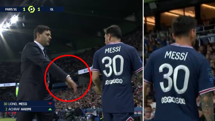 Lionel Messi Snubs Handshake From Mauricio Pochettino After Being Substituted With 15 Minutes To Go
