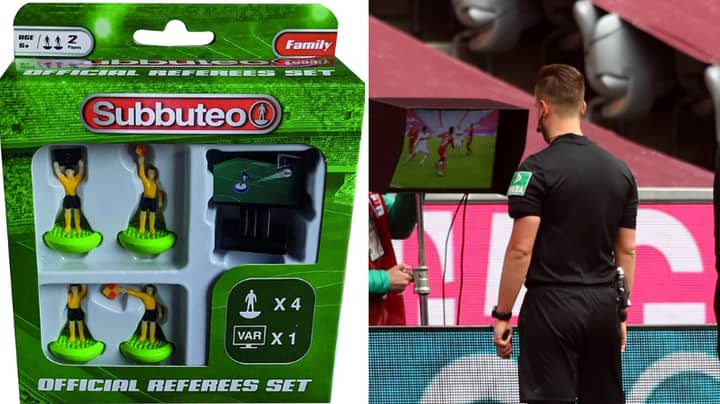 You Can Now Buy A Subbuteo VAR Referee Set And It's Officially Ruined Childhoods