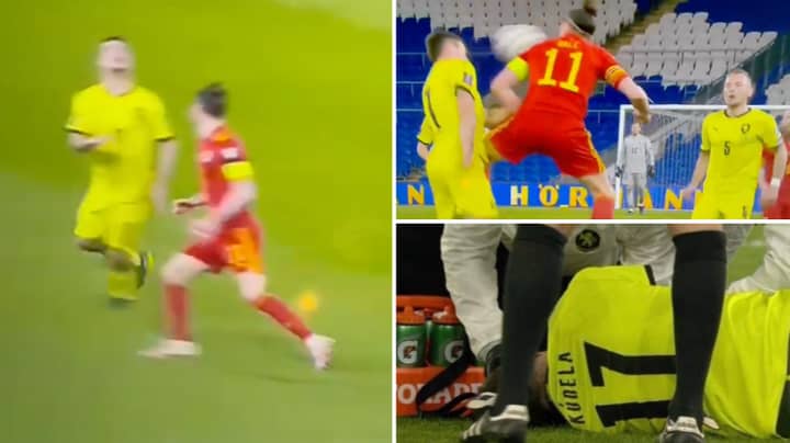 Gareth Bale Elbows Ondrej Kudela In The Face During Wales vs Czech Republic