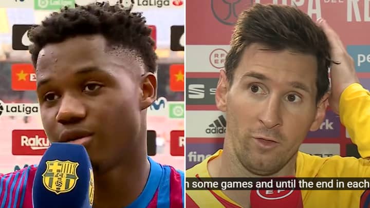 Ansu Fati Sounds Exactly Like Lionel Messi In Post-Match Interview, Fans Are Amazed