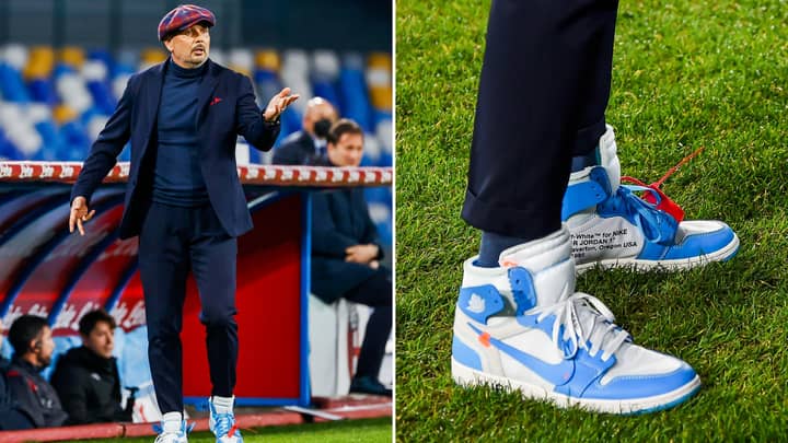 Bologna's Sinisa Mihajlovic Wears Limited Release Air Jordans On The Touchline And Is 'The Sneaker King'