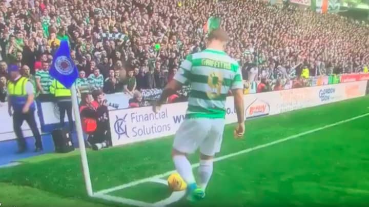 WATCH: Leigh Griffiths Caught Picking His Nose And Wiping It On Rangers Corner Flag