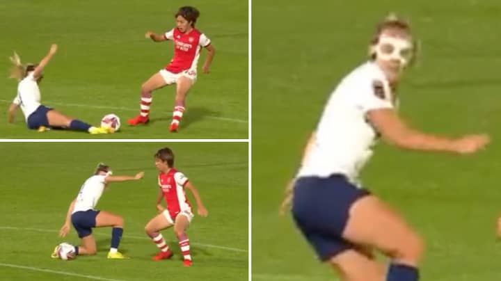 Arsenal's Mana Iwabuchi Pulls Off 'Slide-Tackle Nutmeg' In North London Derby, It's Poetry In Motion