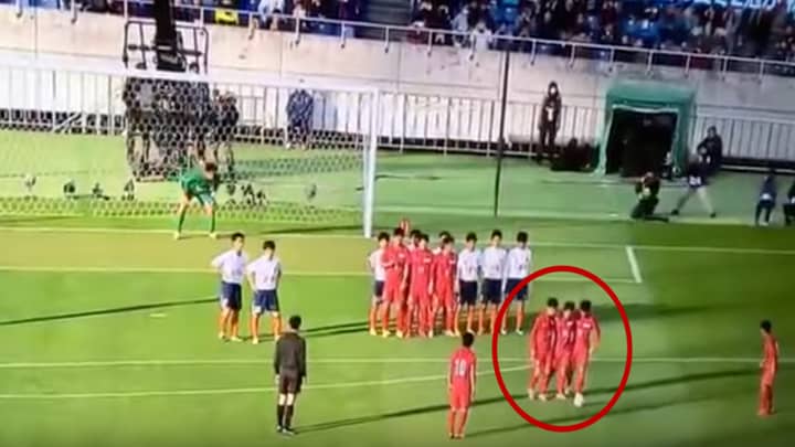 Japanese High School's 'Dancing Wall' Free-Kick Routine Will Blow Your Mind 