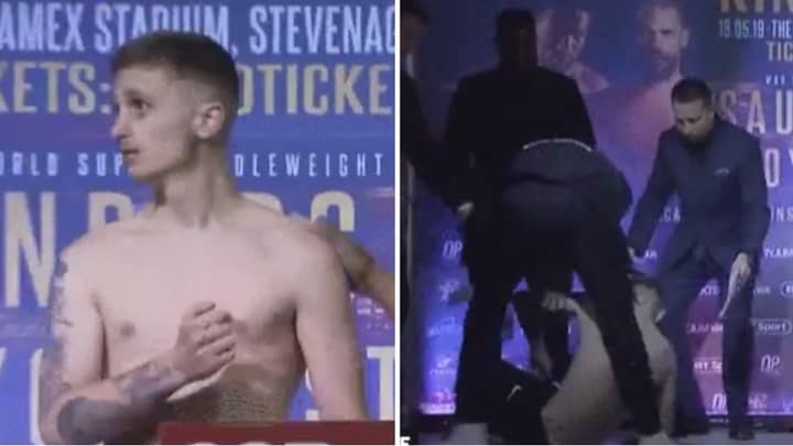 Boxer Ryan Garner Collapses On Stage Moments After Weigh In