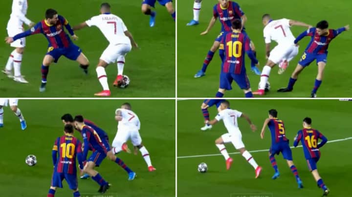 The Moment Kylian Mbappe Ruined Lionel Messi And Two Other Barcelona Players In Three Seconds