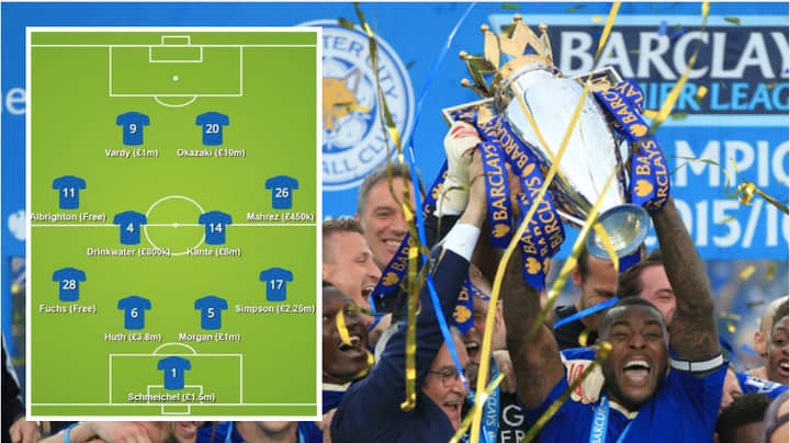 The Cost Of Leicester S Starting Xi When They Won 15 16 Title Was Just 28 8 Million Sportbible