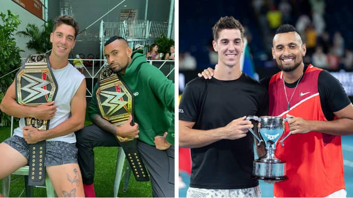 WWE Issues Nick Kyrgios And Thanasi Kokkinakis Special Edition Championship Belts After Australian Open Victory