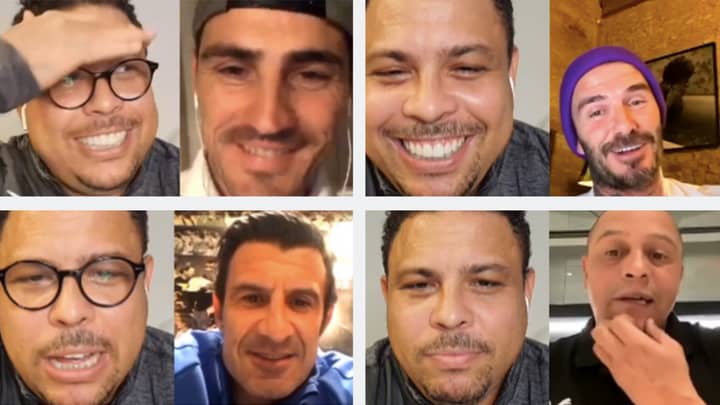 Ronaldo's Instagram Live Featured David Beckham, Luis Figo, Iker Casillas And Roberto Carlos