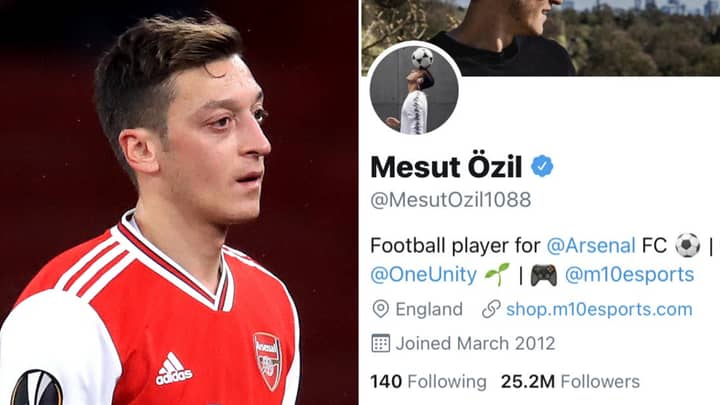 Mesut Ozil Likes Fan's Tweets Asking To 'Free Him' During Arsenal 0-3 Aston Villa