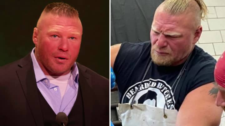 Brock Lesnar Now Has A Ponytail And He Still Looks Hard As Nails