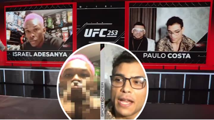 Israel Adesanya And Paulo Costa Get Heated In Explosive Pre-Fight Interview Ahead Of UFC 253